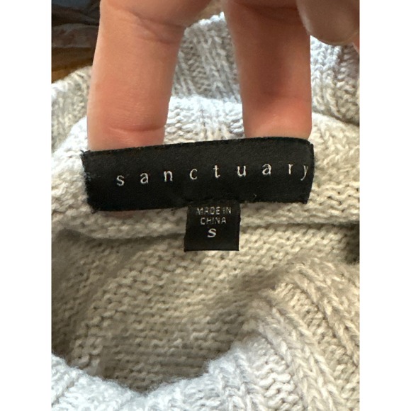 Cable Knit Turtleneck‎ Sweater Women's Long Sleeve Pullover Gray - Picture 7 of 8